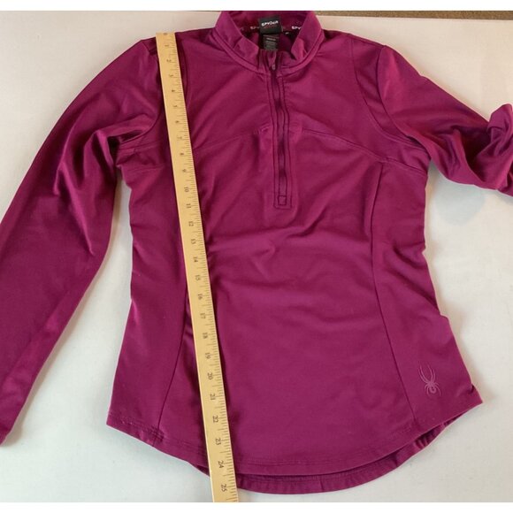 Spyder Active Womens Half-Zip Performance Pullover In Burgundy Medium - Picture 7 of 10